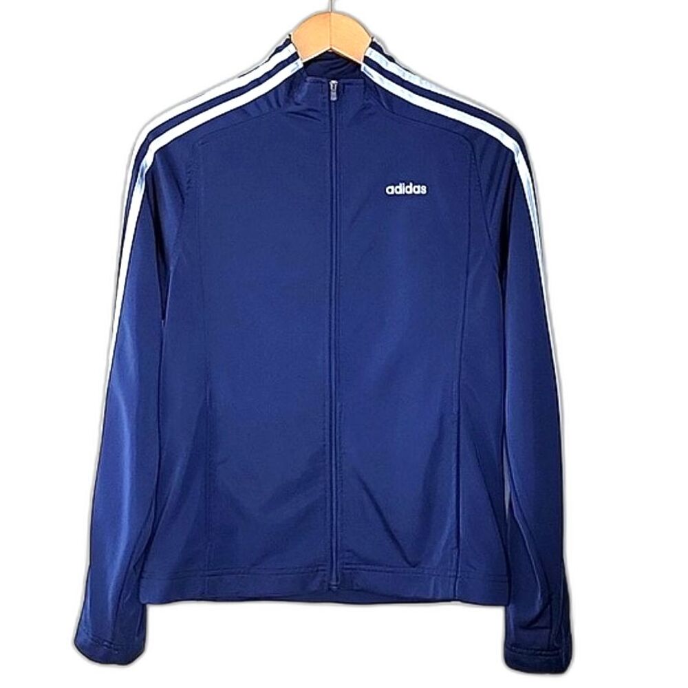 ADIDAS Blue Zip Up Athletic Jacket size M Workout Exercise Vintage Inspired